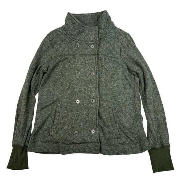 Hurley Green Oversized Sweater Sweatshirt Jacket Mock Neck Pockets Sz XL - Picture 1 of 11